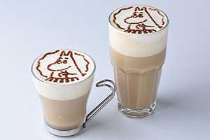ムーミンカフェでのファンクラブ限定アートのラテ